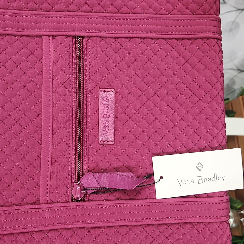 Vera Bradley Performance Twill Small Vera Tote in Raspberry Radiance - Picture 3 of 7